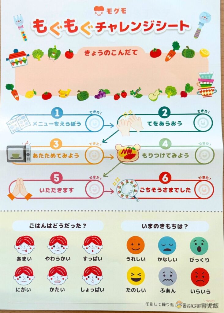 もぐもぐチャレンジシート