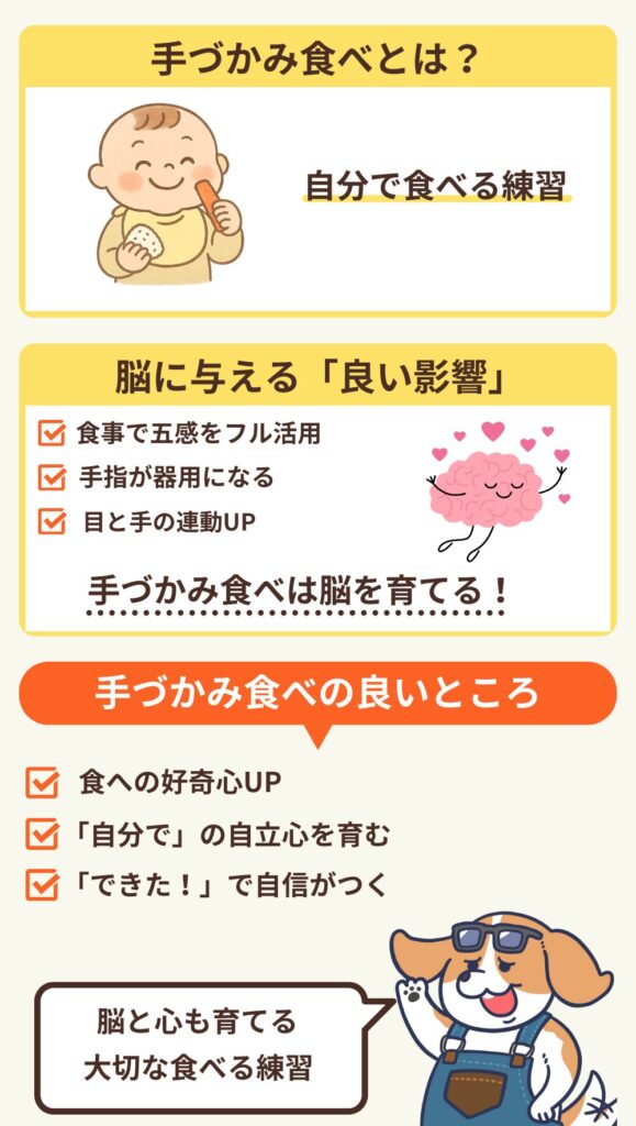 手づかみ食べの豆知識の図解