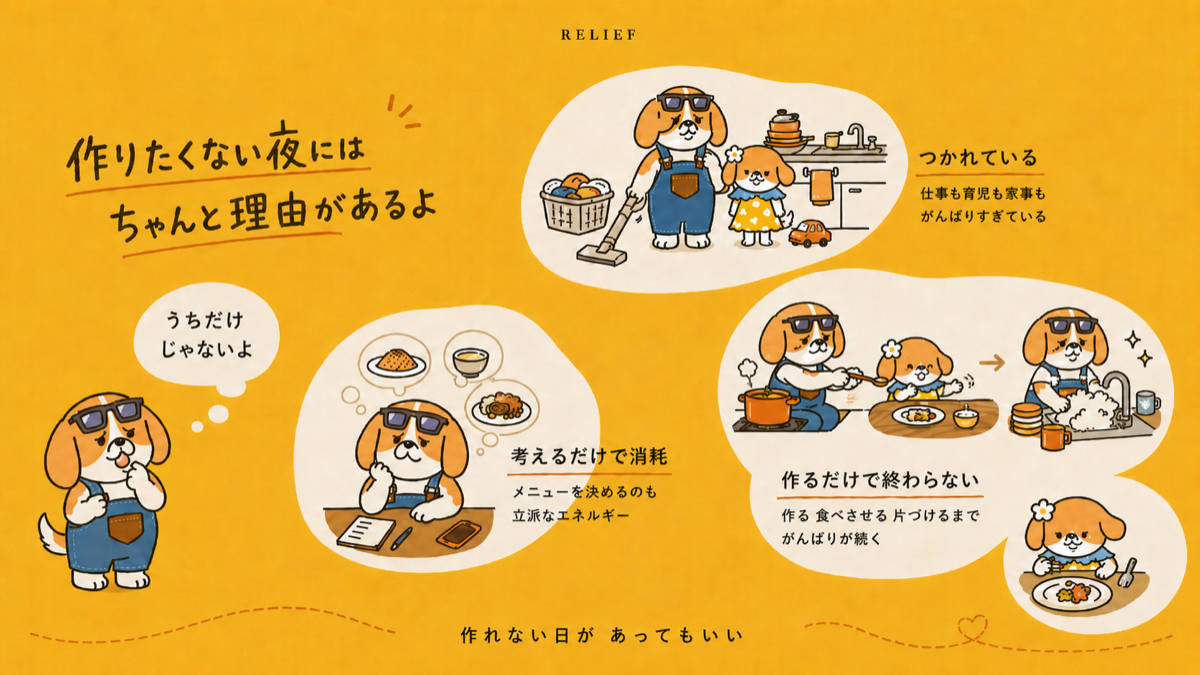 ご飯を作りたくない夜に負担が重なる背景を整理した図解