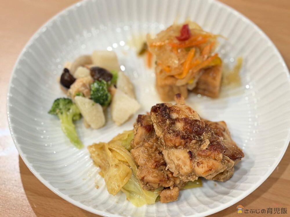 つくりおき.jp時代の2週目盛り付け（厚揚げの南蛮漬け）